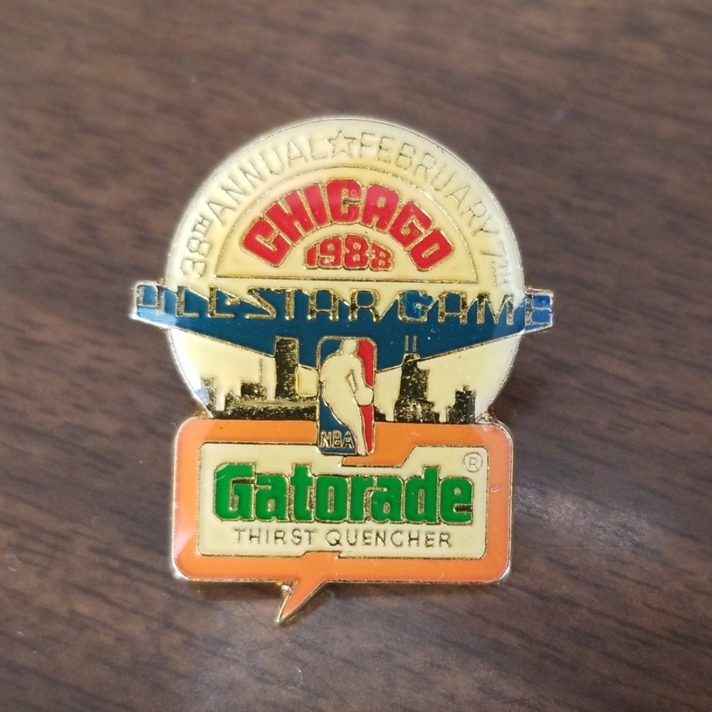 Gatorade 1988 NBA 38th Annual All-star lapel pin